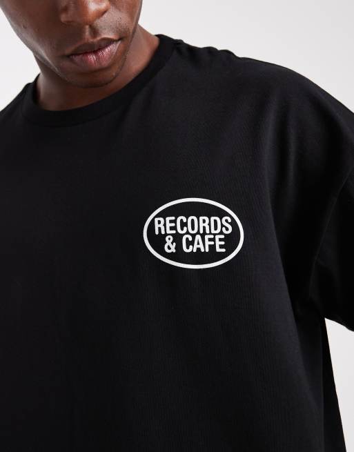 Camiseta negra de corte cuadrado extragrande con estampado gráfico de vino de ASOS DESIGN, 5 de 5