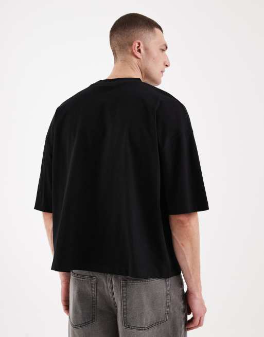 Camiseta negra de corte cuadrado extragrande con estampado gráfico "Tokyo" de ASOS DESIGN, 3 de 5
