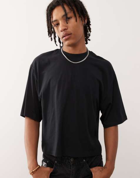 Camiseta negra de corte recto de COLLUSION - view 1