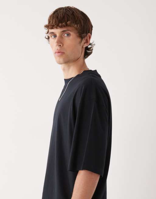 Camiseta negra de corte skater extragrande de COLLUSION, 4 de 5