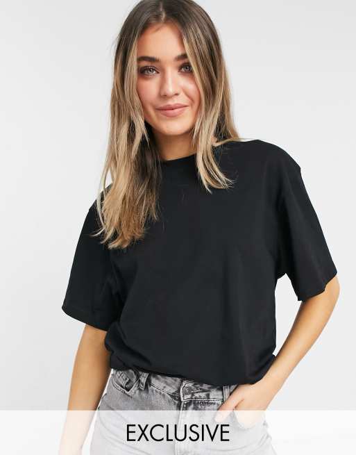 Camiseta negra de inspiración vintage en algodón - NEGRO