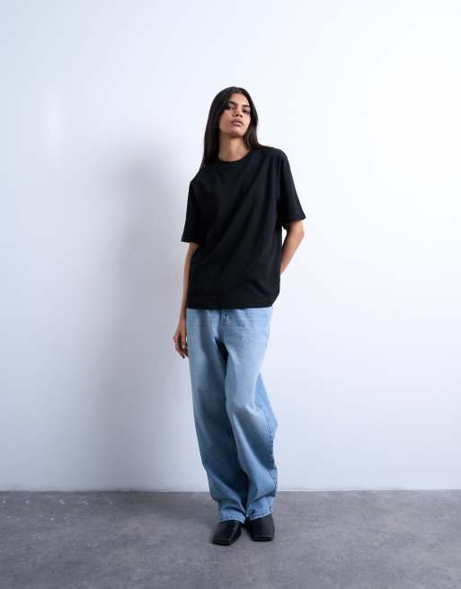 Camiseta negra de manga corta básica premium de Topshop, 2 de 4
