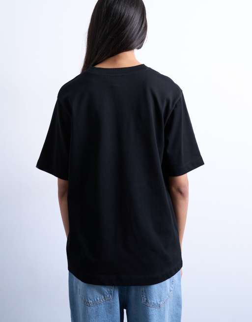 Camiseta negra de manga corta básica premium de Topshop, 3 de 4