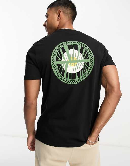 Camiseta negra de manga corta con estampado "All Aboard" en la espalda de Ben Sherman, 2 de 4