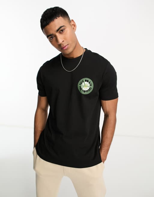 Camiseta negra de manga corta con estampado "All Aboard" en la espalda de Ben Sherman, 4 de 4
