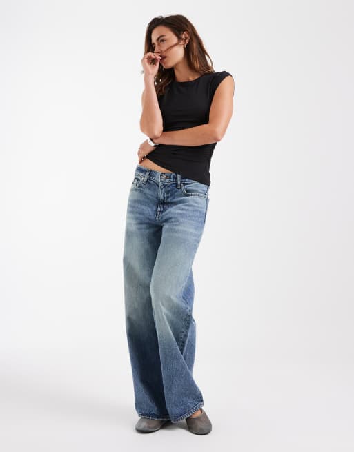 Camiseta negra de manga corta con lateral fruncido de Vero Moda, 3 de 4
