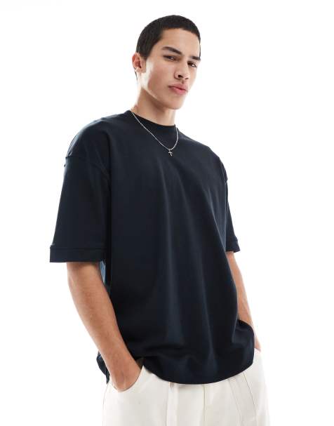 Camiseta negra de manga corta de tejido de 300 g/m² premium de Brave Soul - view 1