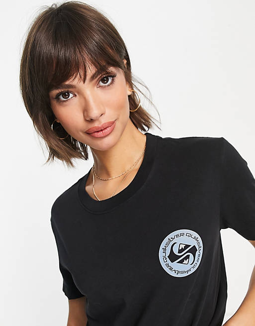 Mujer Tops | Camiseta negra de manga corta Deeperwater de Quiksilver - DR62431