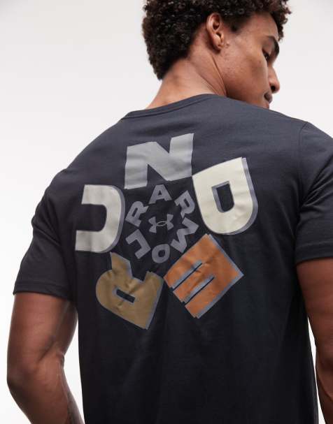 Camiseta negra de manga corta Radial Wordmark de Under Armour - view 1