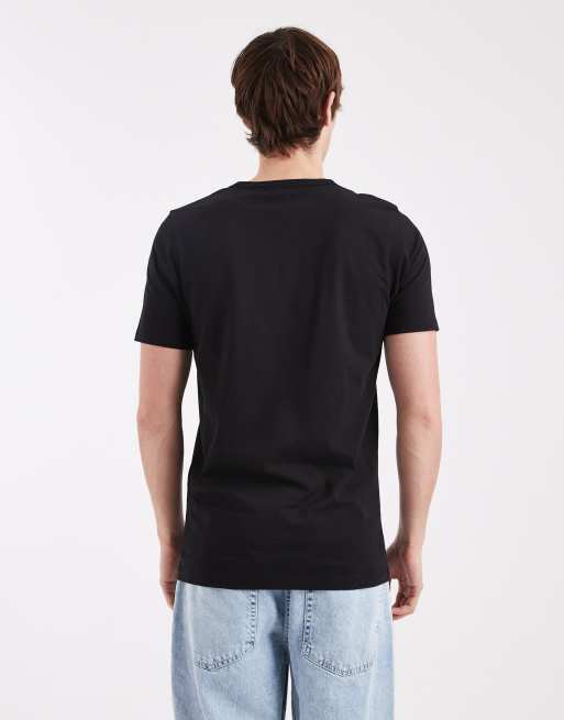 Camiseta negra de manga corta y corte slim de Jack & Jones, 3 de 5