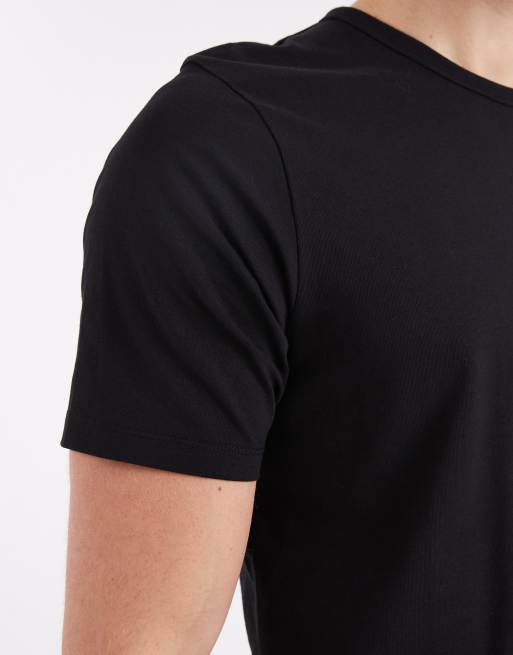 Camiseta negra de manga corta y corte slim de Jack & Jones, 5 de 5