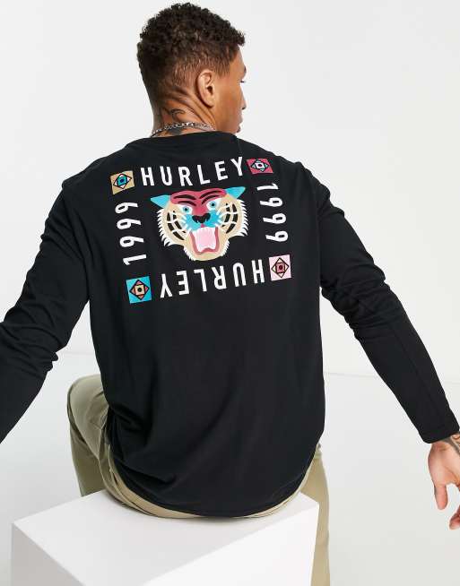 Camiseta negra de manga larga Bengal de Hurley