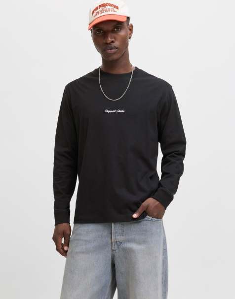 Camiseta negra de manga larga de Jack & Jones - view 1