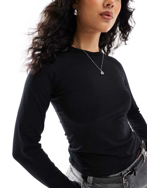 Camiseta negra de manga larga Gigi de JJXX, 3 de 4