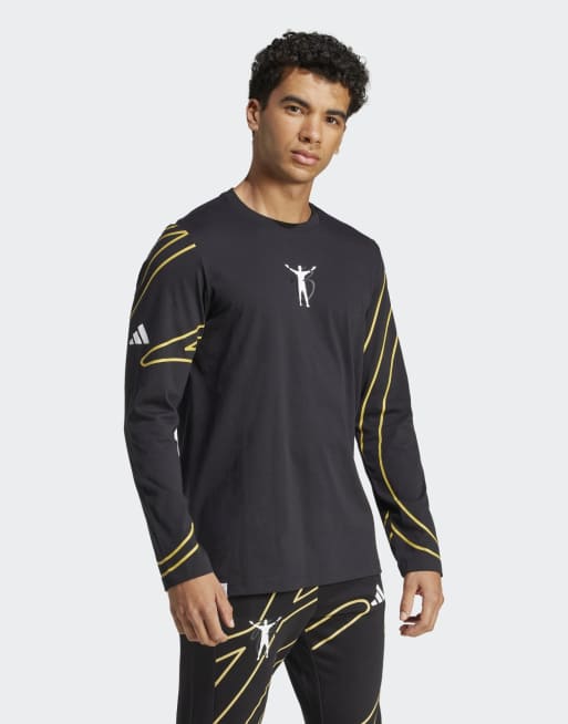 Camiseta negra de manga larga Jude Bellingham Culturewear de adidas Performance