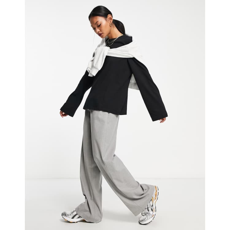 Camiseta negra manga larga y ancha ASOS DESIGN | ASOS