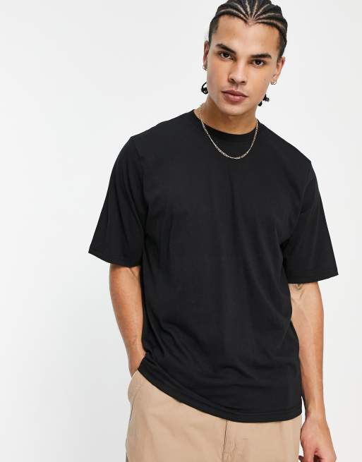 Camiseta negra de media manga de grueso de Bolongaro Trevor | ASOS