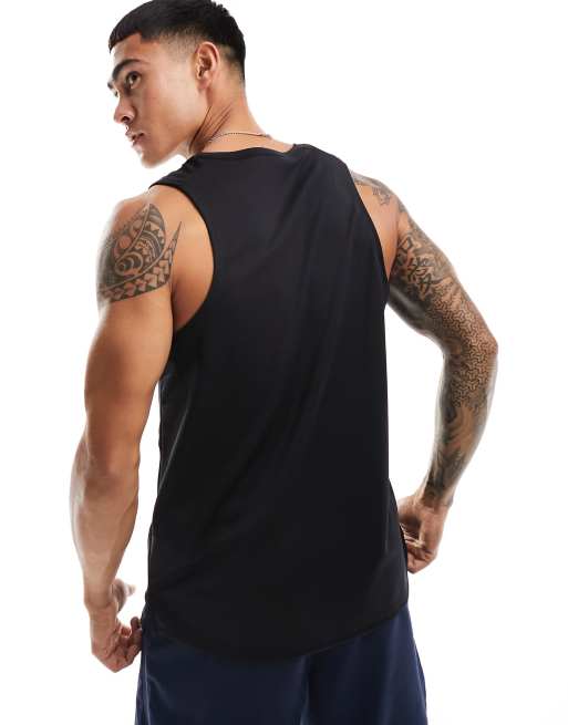 Camiseta negra de tirantes Dri-FIT Miler de Nike Running , 3 de 4