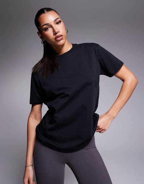 Camiseta negra extragrande con acabado de secado rápido de algodón Icon de 4505 - view 1