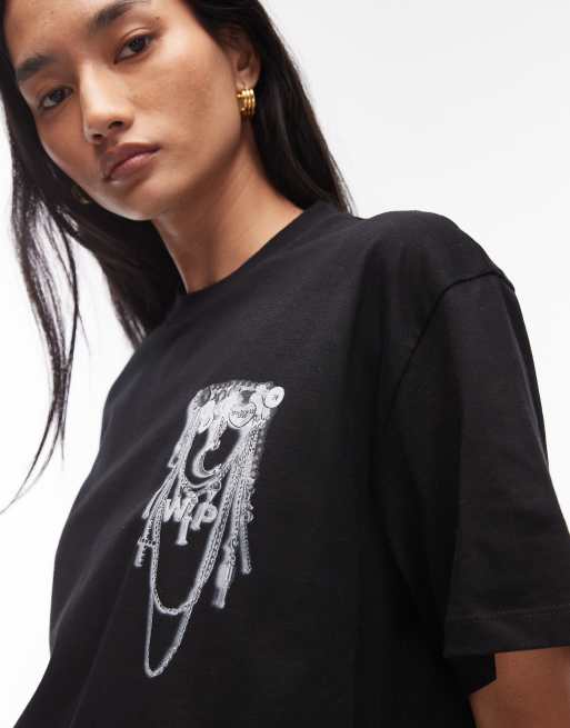 Camiseta negra extragrande con charms Inverted de Carhartt WIP, 2 de 4