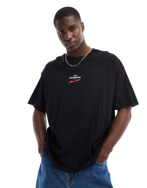 Camiseta negra extragrande con estampado automovilístico en la espalda de Good For Nothing, 2 de 4