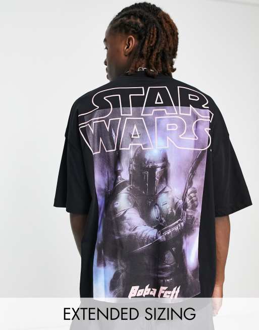 Camiseta negra extragrande con estampado de Star Wars de ASOS DESIGN