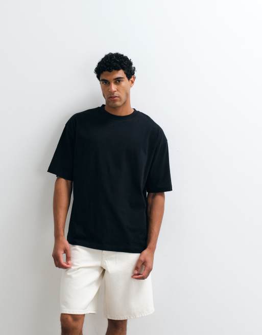 Camiseta negra extragrande con estampado de texto en la espalda de ASOS DESIGN, 3 de 5