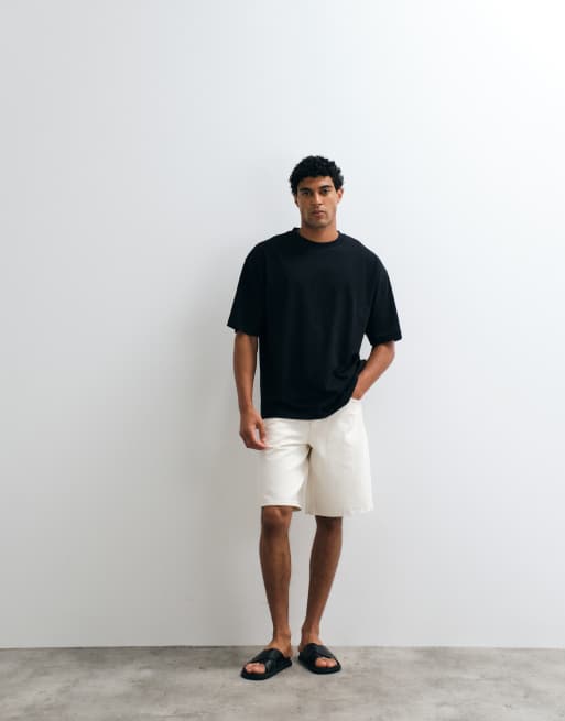 Camiseta negra extragrande con estampado de texto en la espalda de ASOS DESIGN, 4 de 5