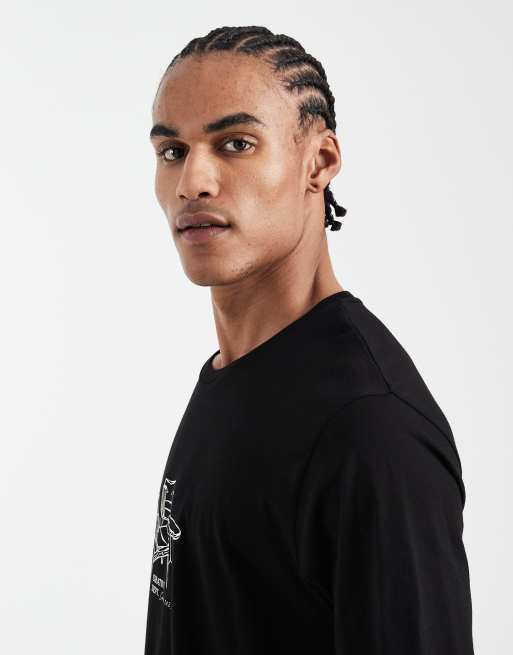 Camiseta negra extragrande con estampado en la parte delantera de JJ Rebel, 5 de 5