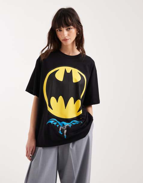 Camiseta negra extragrande con estampado gráfico de "Batman" de ASOS DESIGN - view 1