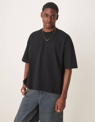 Camiseta negra extragrande con estampado gráfico de ciudad de ASOS DESIGN - view 1