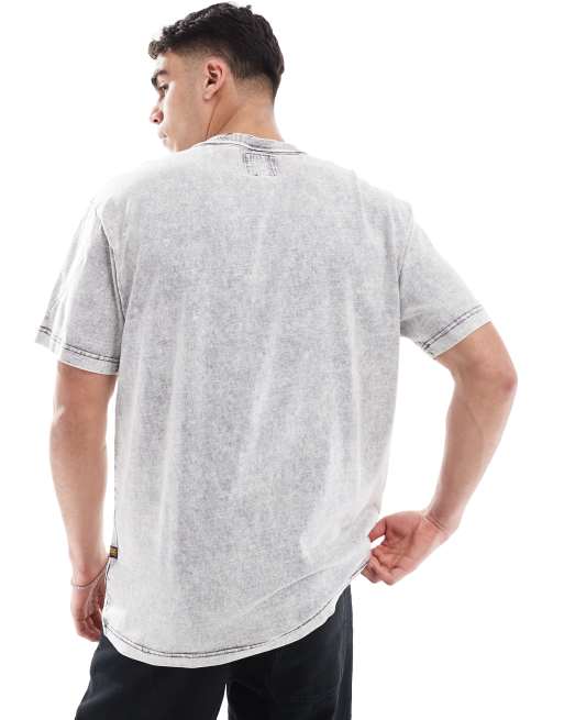 Camiseta negra extragrande con lavado ácido y logo estampado en la parte central de G-Star, 4 de 4