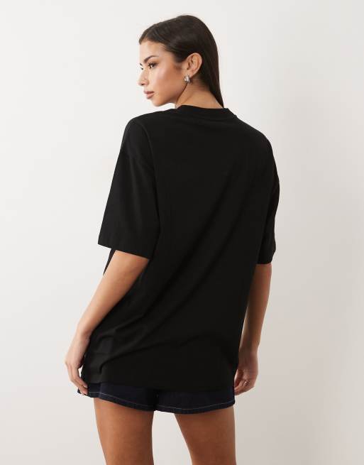 Camiseta negra extragrande con logo de gel con purpurina de HUGO BLUE, 4 de 4