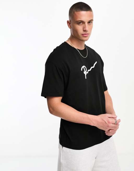 Camiseta negra extragrande con logo de Jack & Jones Premium