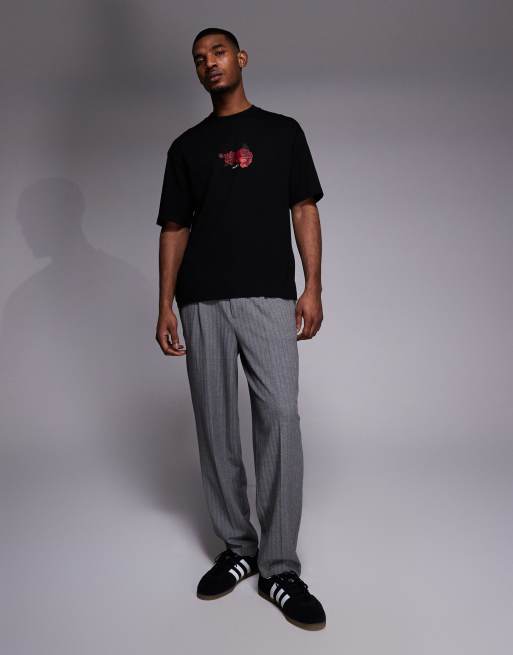 Camiseta negra extragrande con logo estampado de HUGO Red, 2 de 5