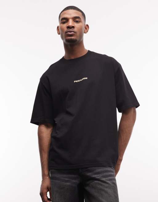 Camiseta negra extragrande con logo estampado en la espalda Colne de Pegador, 3 de 5