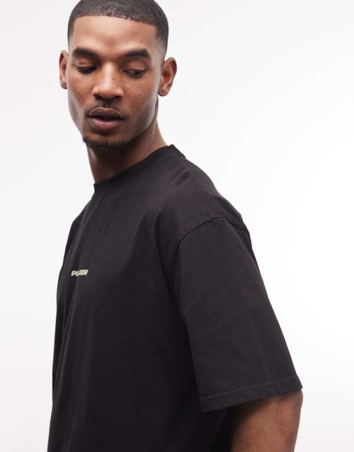 Camiseta negra extragrande con logo estampado en la espalda Colne de Pegador, 4 de 5