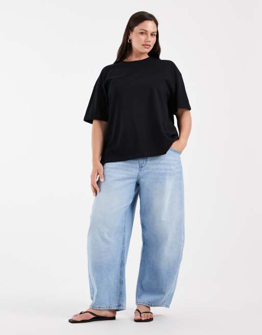 Camiseta negra extragrande de ASOS DESIGN Curve, 2 de 4