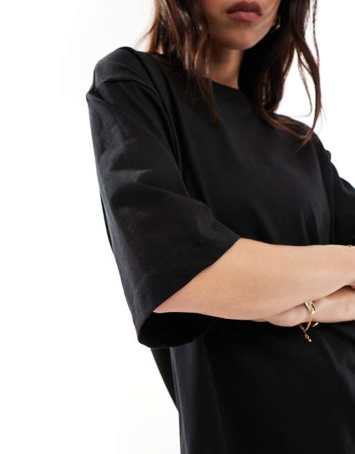 Camiseta negra extragrande de Object, 3 de 4