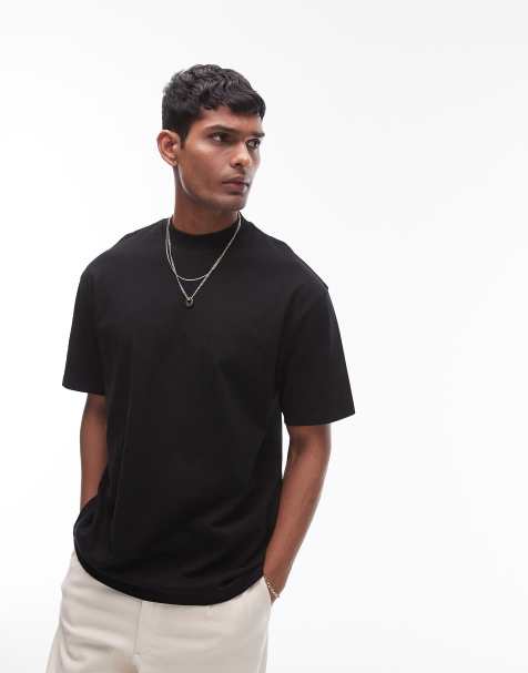 Camiseta negra extragrande de Topman - view 1