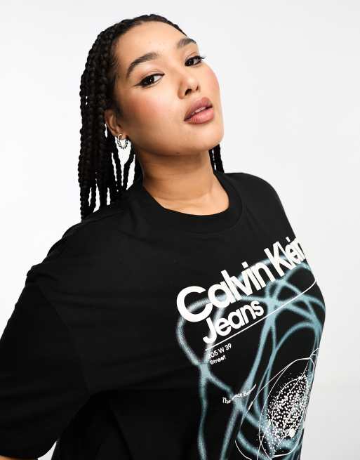 Camiseta negra calvin klein discount