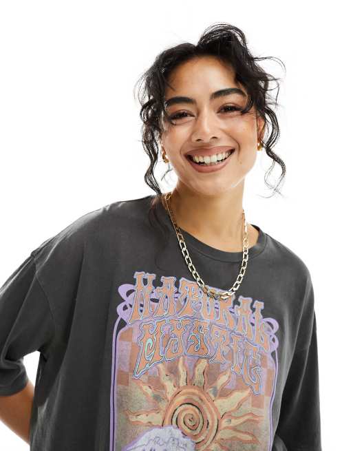 Camiseta negra extragrande Natural Mystic de Billabong 