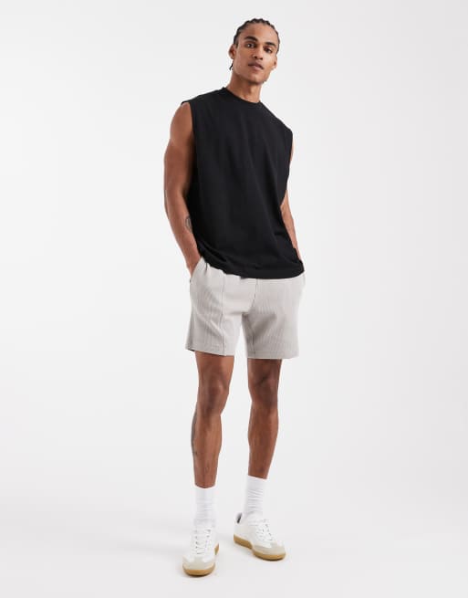 Camiseta negra extragrande sin mangas de tejido grueso de ASOS DESIGN, 2 de 5