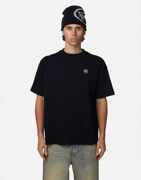 Camiseta negra holgada con detalle de monograma de Good For Nothing - view 1