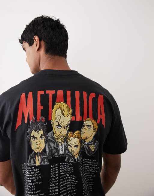 Camiseta negra holgada con estampado de "Metallica" en la espalda de ONLY & SONS, 5 de 5