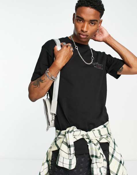 Camiseta negra holgada con logo de texto American Script de Carhartt WIP - view 1