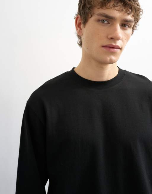 Camiseta negra holgada de manga larga de Topman , 5 de 5