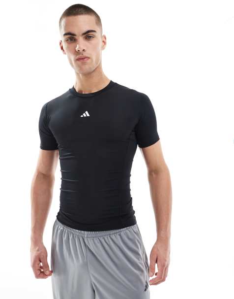 Camiseta negra interior Techfit de adidas Training - view 1