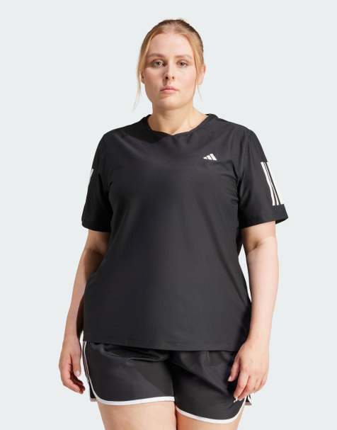 Camiseta negra Own The Run de adidas Performance Plus - view 1