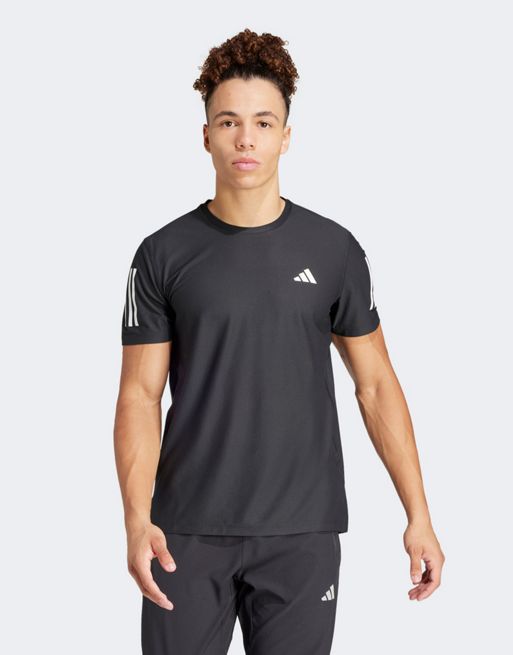Camiseta negra Own The Run de adidas toque Running